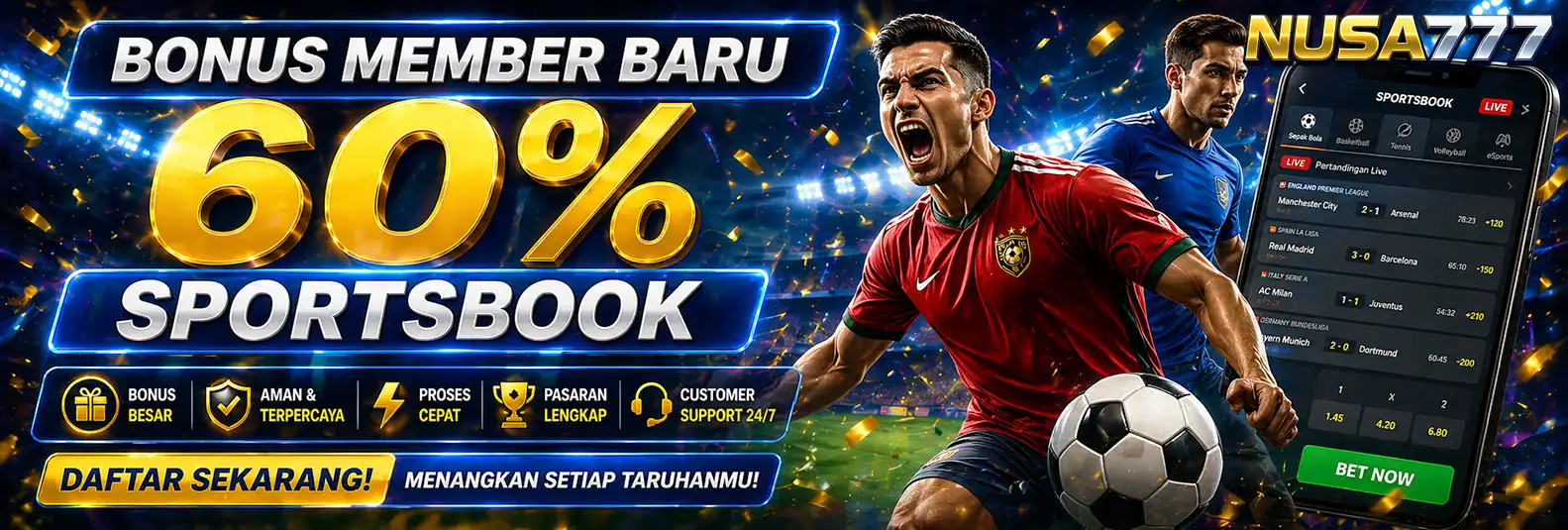 BONUS NEW MEMBER 60% SPORTBOOK